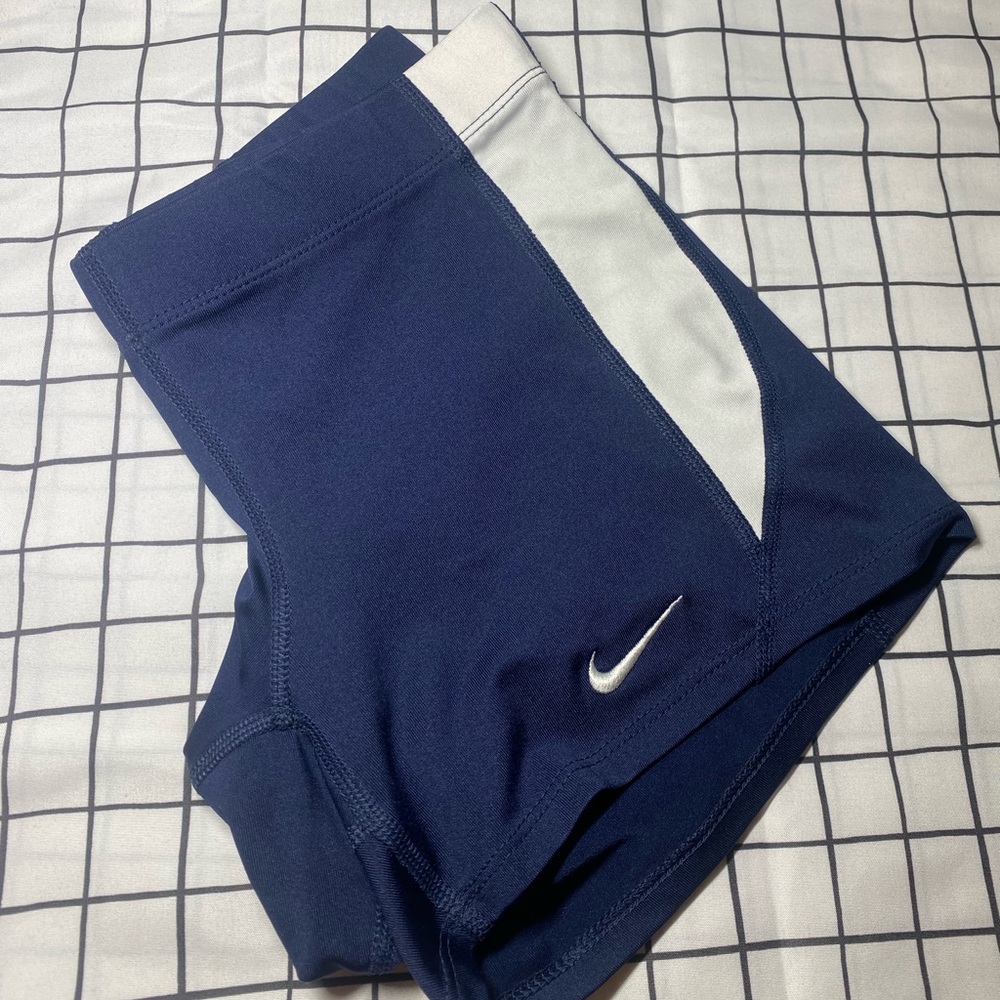 Navy Blue NIKE Spandex Shorts with Drawstring